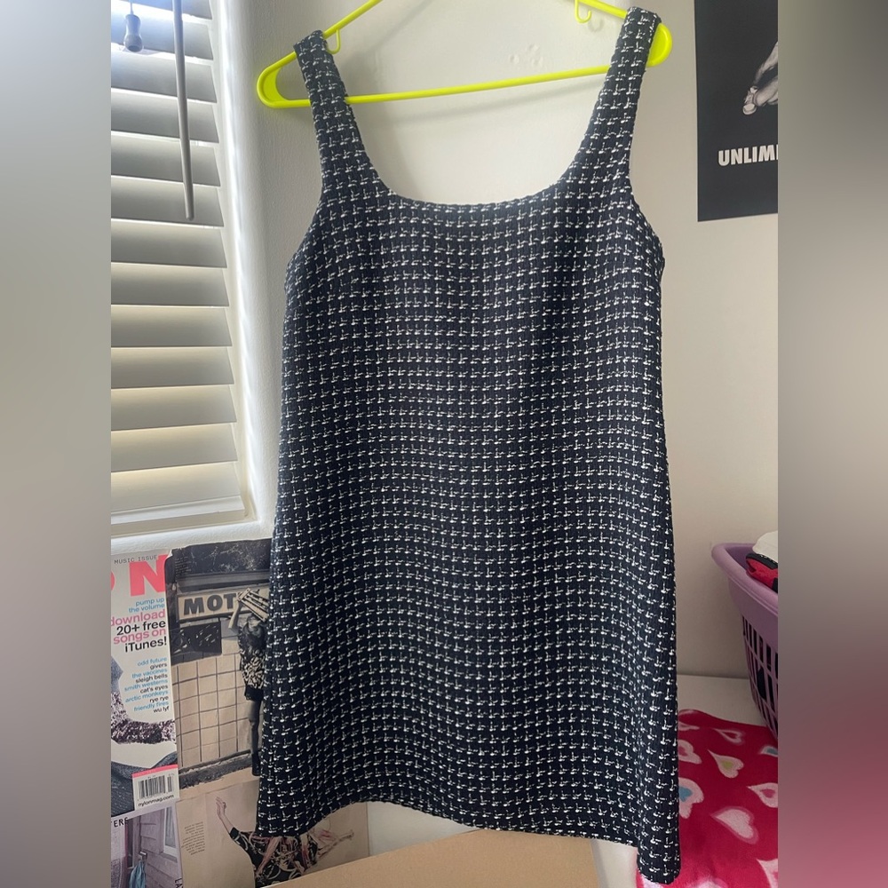 mango tweed mini dress, size S